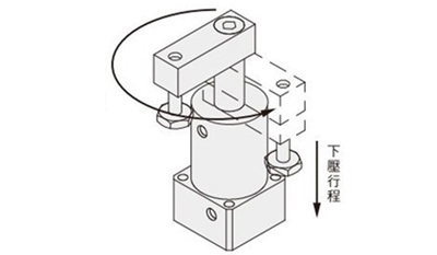 旋轉(zhuǎn)下壓氣缸